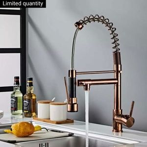 Quality Rose Gold Kitchen Faucet with Pull Down Sprayer